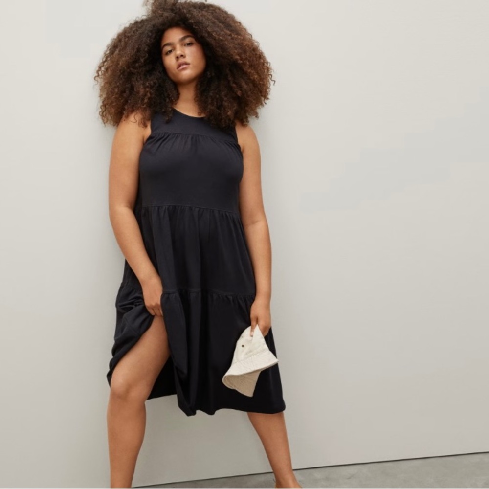 Everlane tiered cotton dress